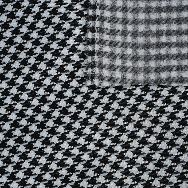 Houndstooth Plaid polyesteri pellavakangas